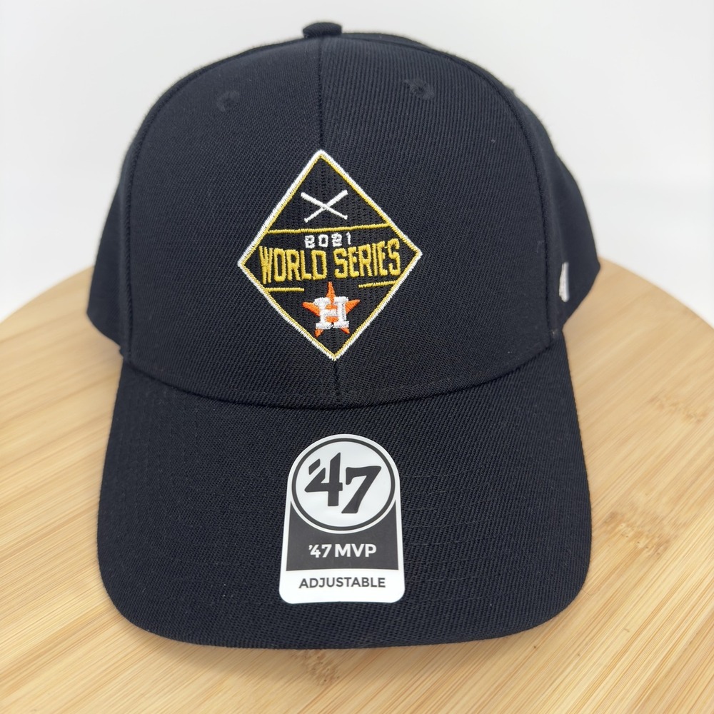 Houston Astros Hat Cap Strap Back Mens Black MLB Baseball‎ 2021 World Series '47